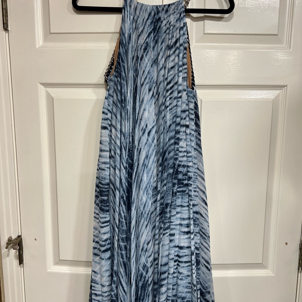 Michael Kors Women's Sleeveless Dress Size Medium Blue/White Like New